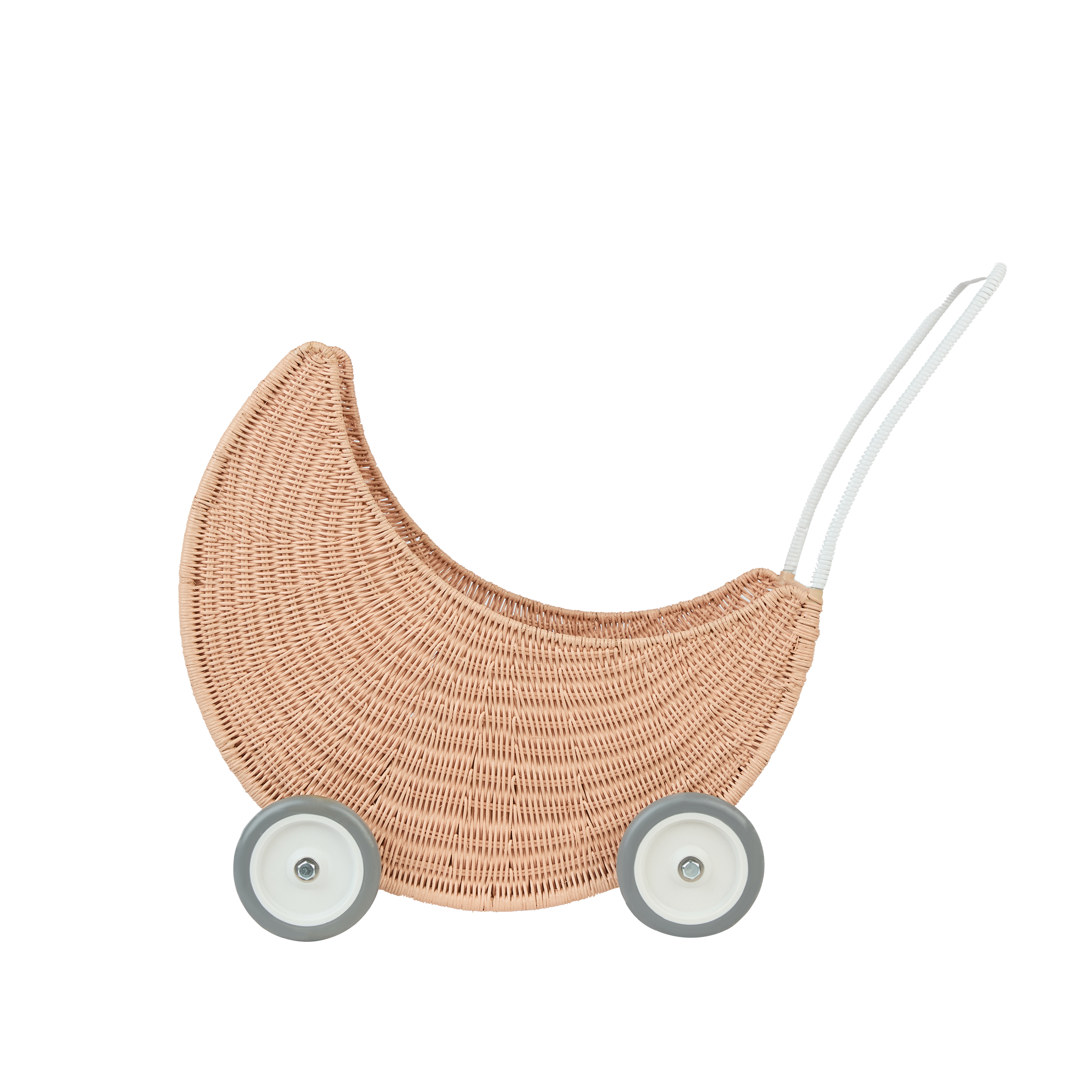 Olli Ella Rattan Moon Strolley - Seashell Pink