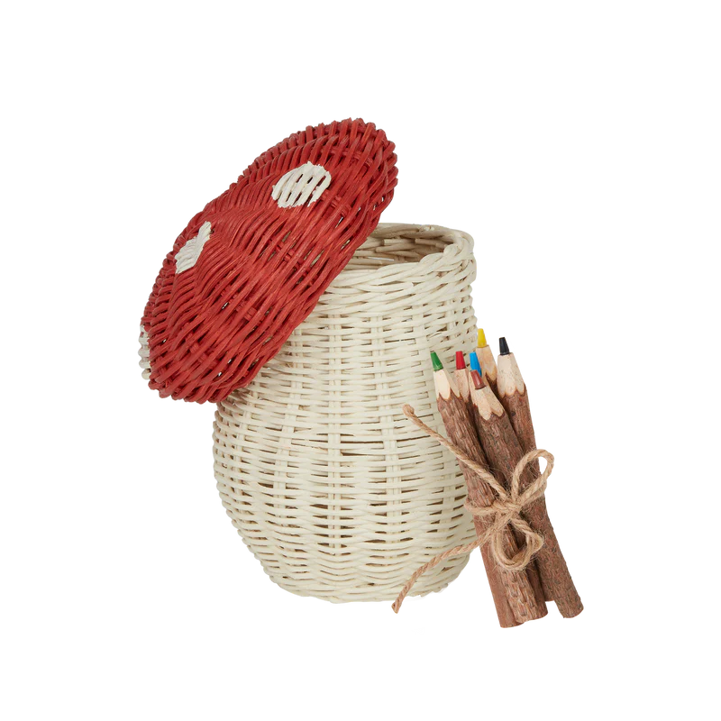 Porcini Basket - Red/Chalk