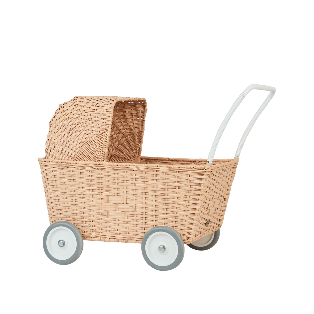 Wicker baby carriage basket hotsell