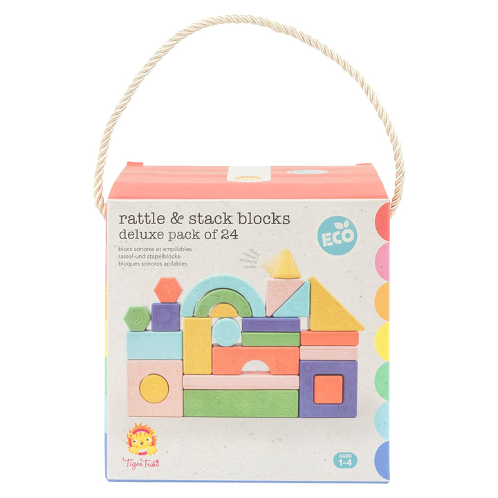 Rattle and Stack Blocks - Deluxe | 24 Pack