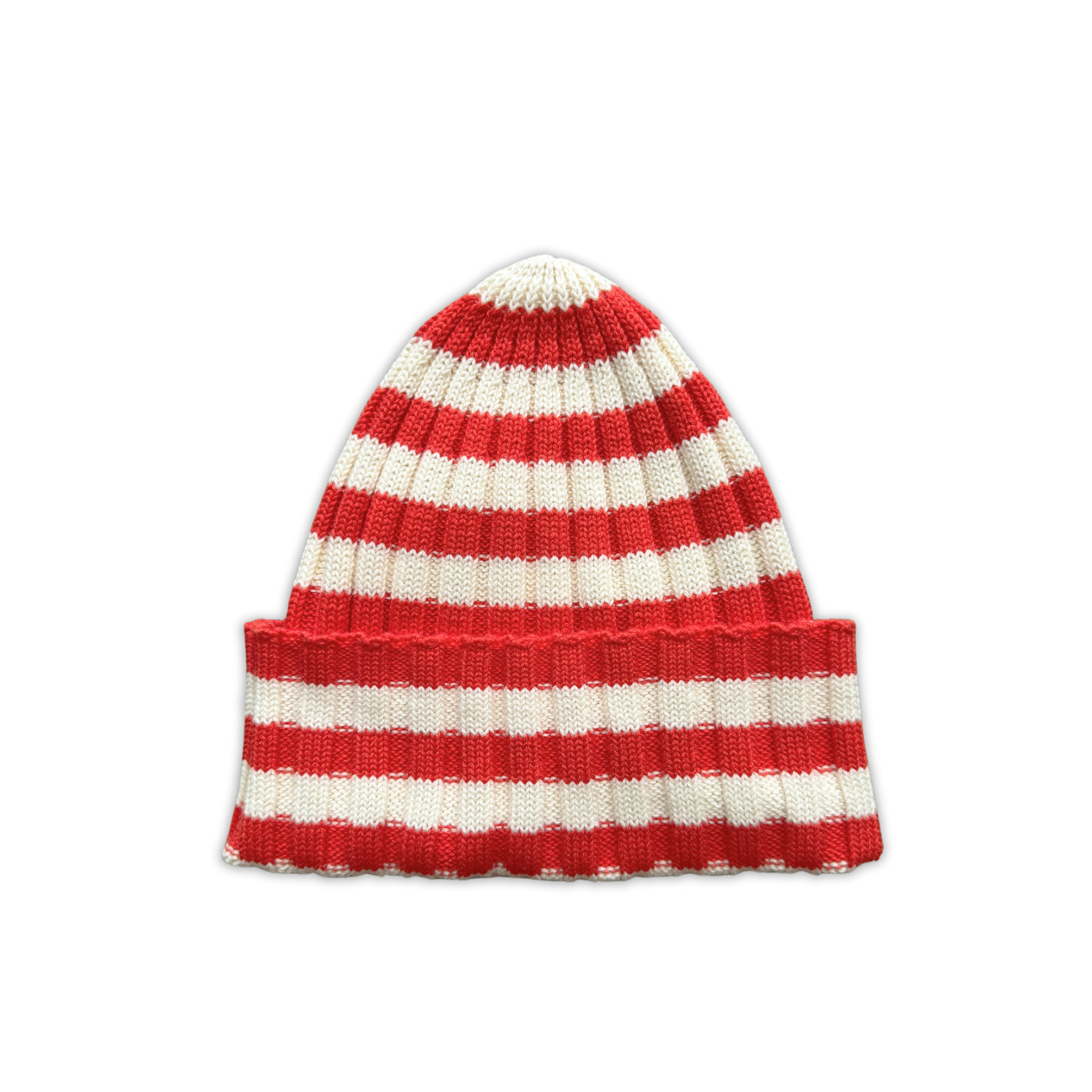 Organic Striped Pixie Rib Beanie - Sauce