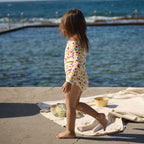 One Piece Bathing Swimsuit - Kitchen Garden Print