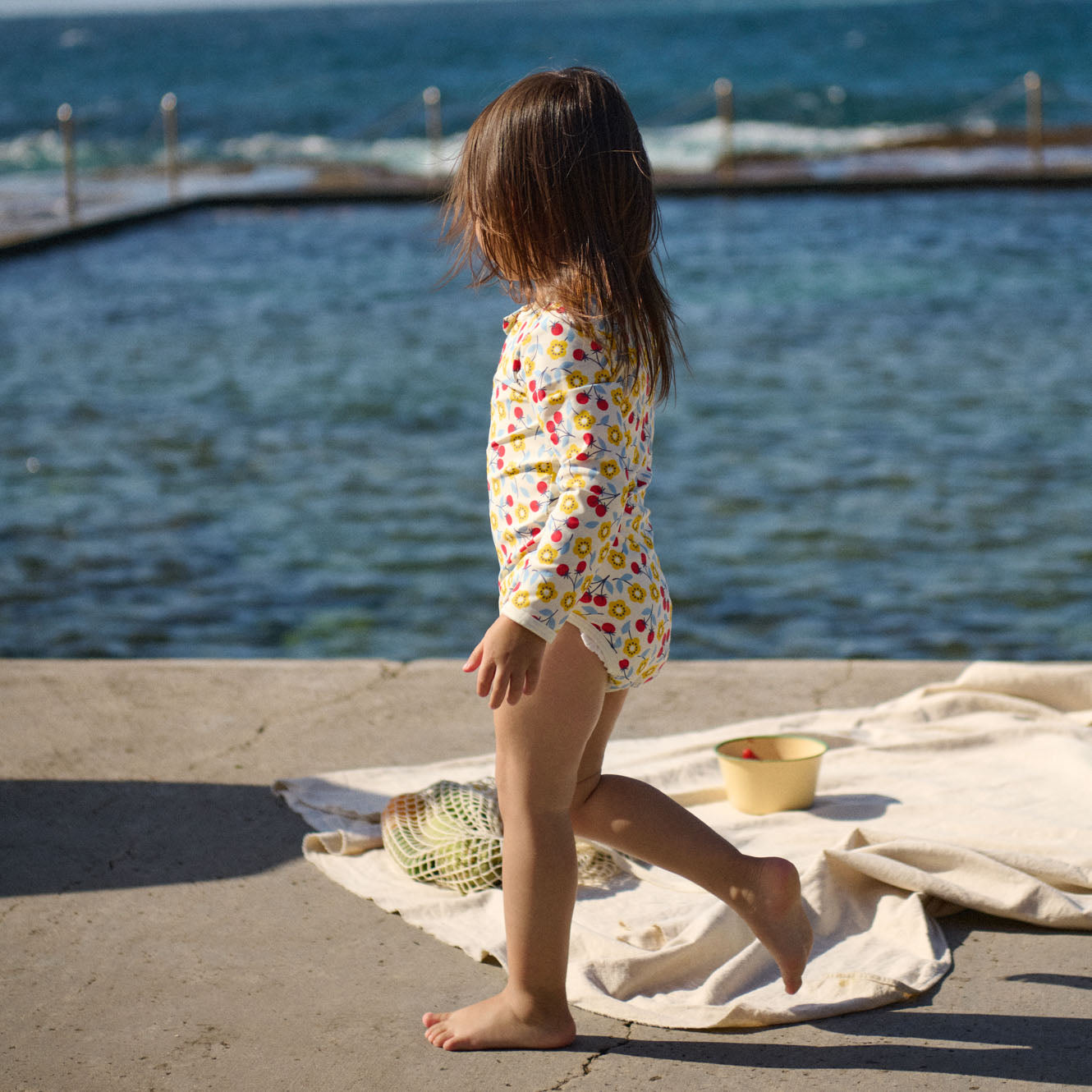 One Piece Bathing Swimsuit - Kitchen Garden Print