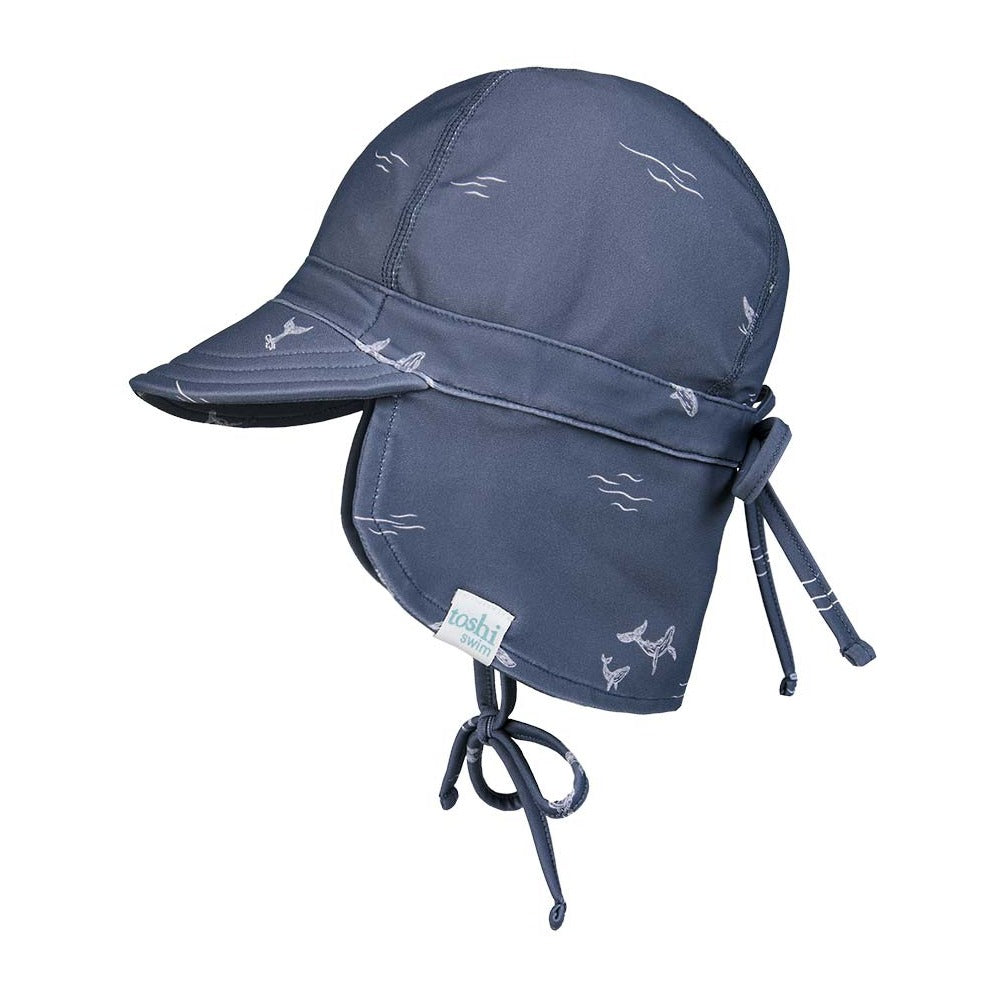 Toshi Swim Baby Flap Cap - Whales