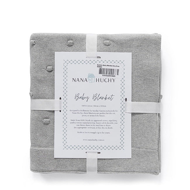 Bobble Baby Blanket - Sky Grey