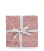 Pointelle Baby Blanket - Fairy Floss Pink