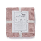 Pointelle Baby Blanket - Fairy Floss Pink