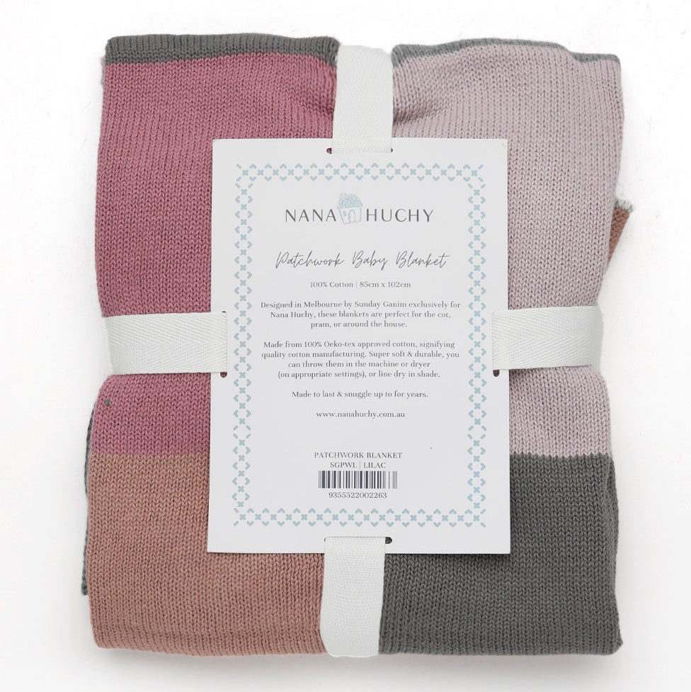 Patchwork Baby Blanket - Lilac