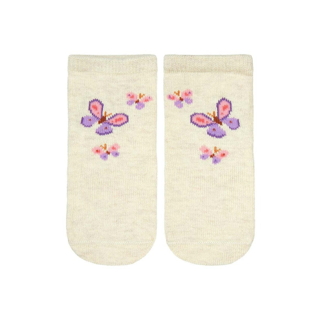 Toshi Organic Socks Ankle - Jacquard / Butterfly Bliss