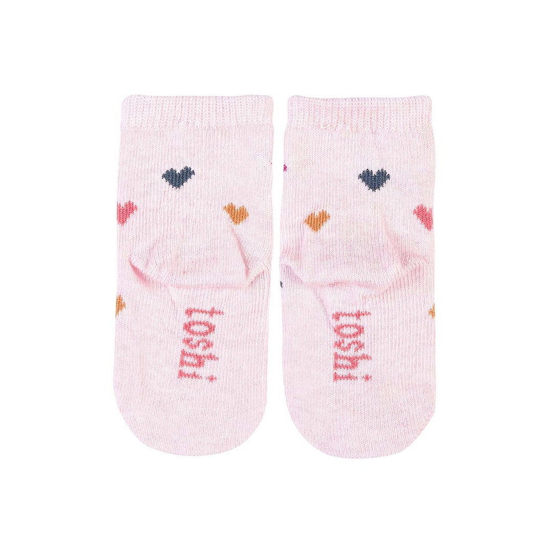 Toshi Organic Ankle Jacquard Socks - Hearts