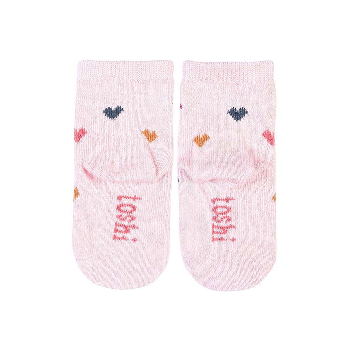 Toshi Organic Ankle Jacquard Socks - Hearts