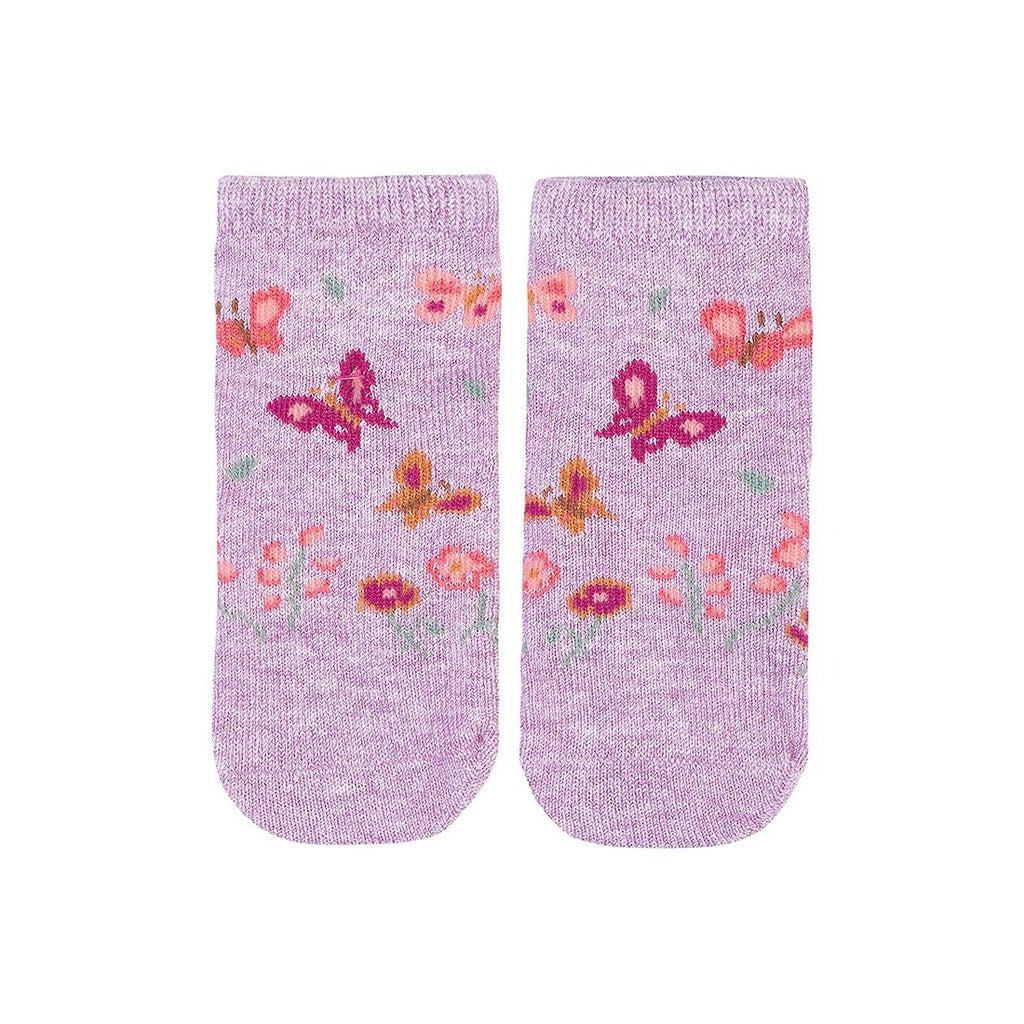 Organic Ankle Jacquard Socks - Lavandula