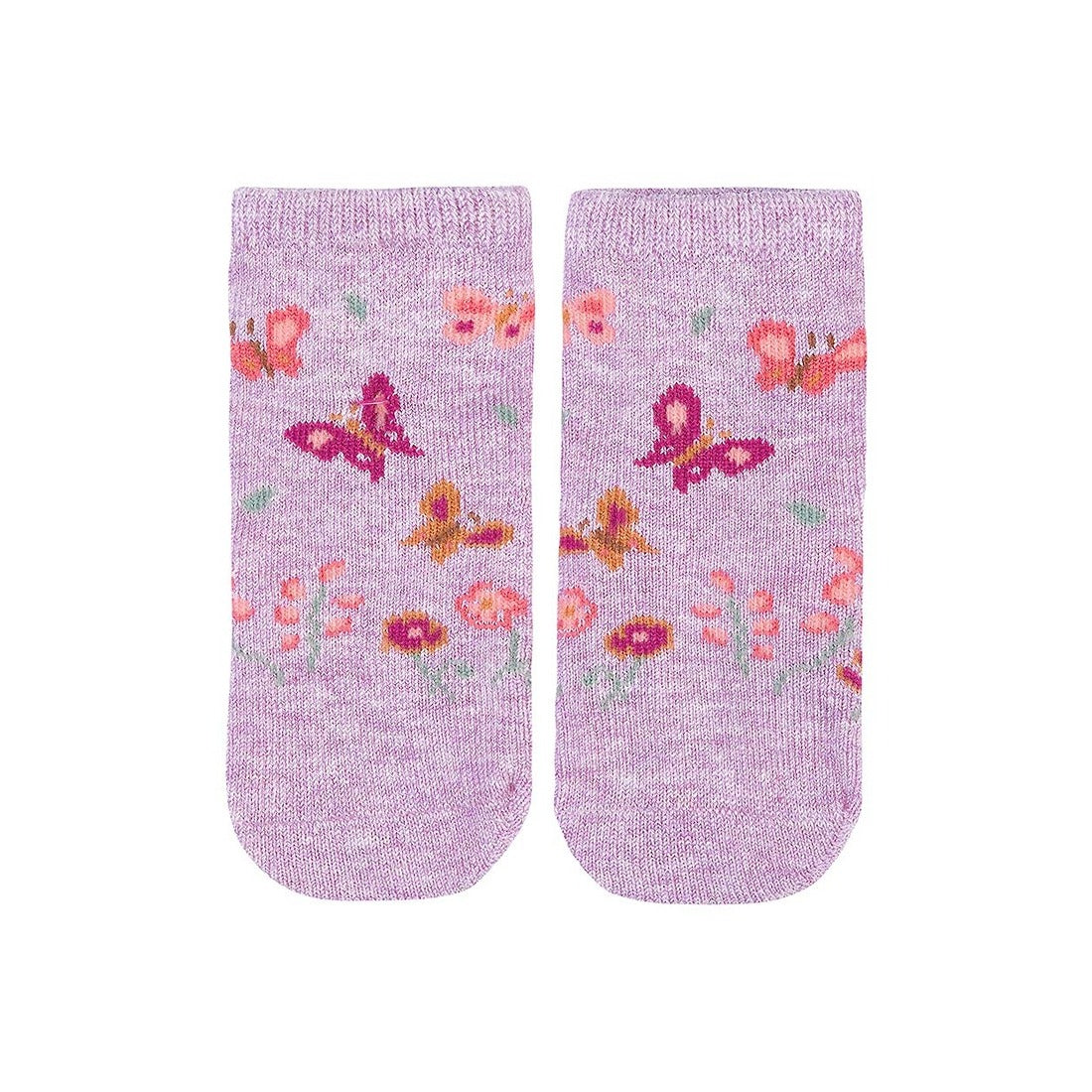 Organic Ankle Jacquard Socks - Lavandula