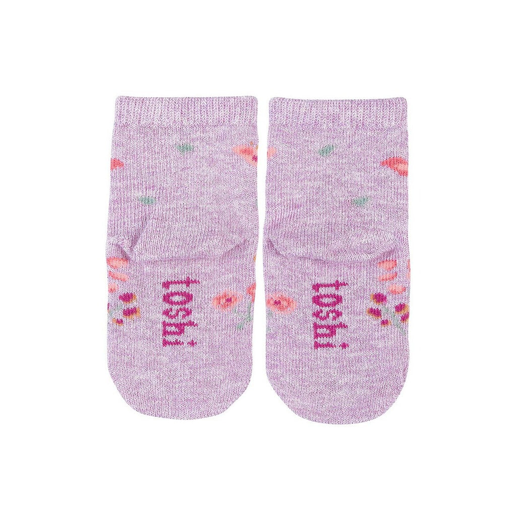 Organic Ankle Jacquard Socks - Lavandula