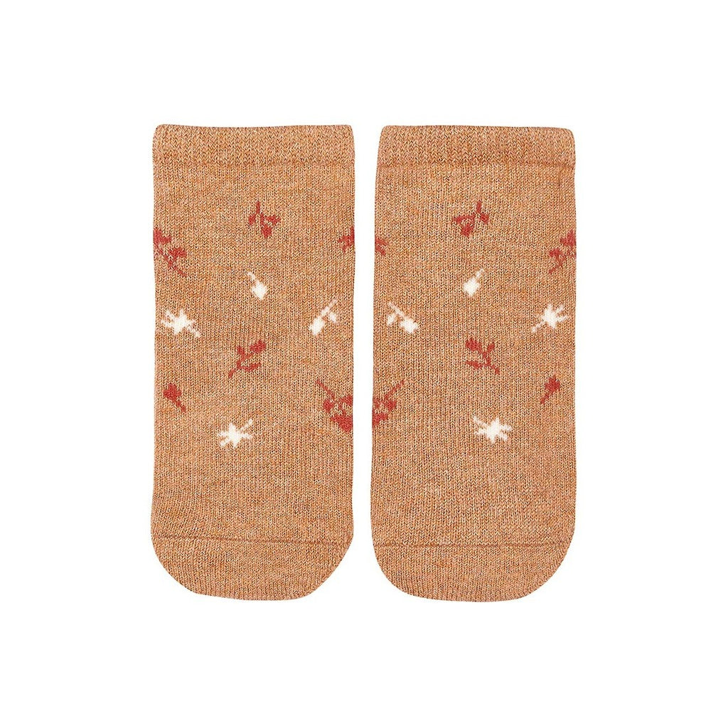 Organic Ankle Jacquard Socks - Maple Leaves