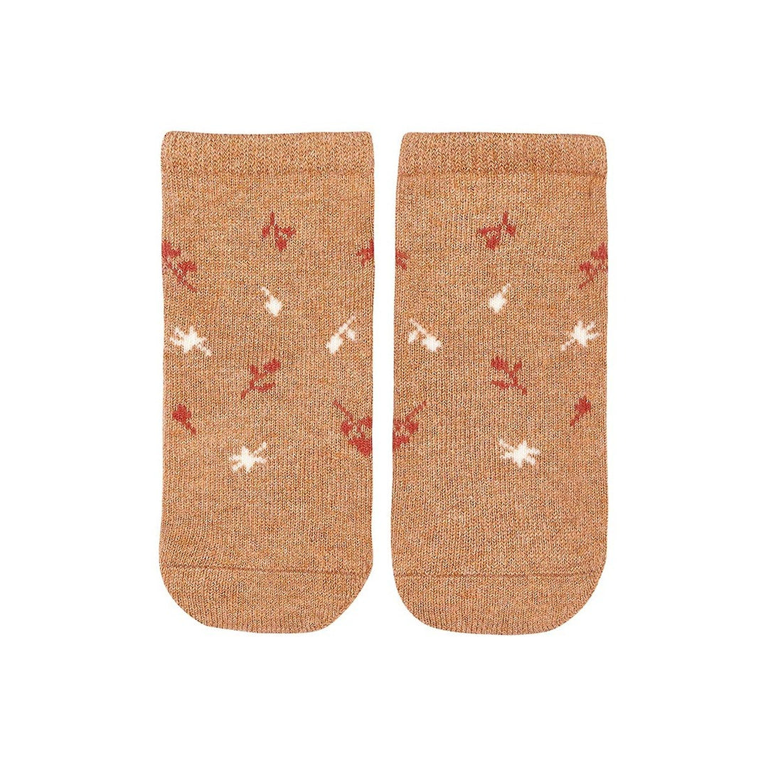 Toshi Organic Ankle Jacquard Socks - Maple Leaves