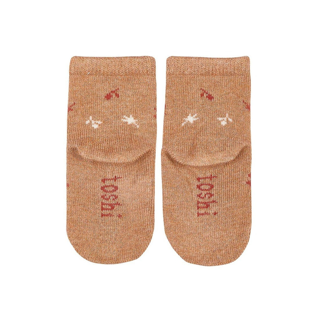 Organic Ankle Jacquard Socks - Maple Leaves