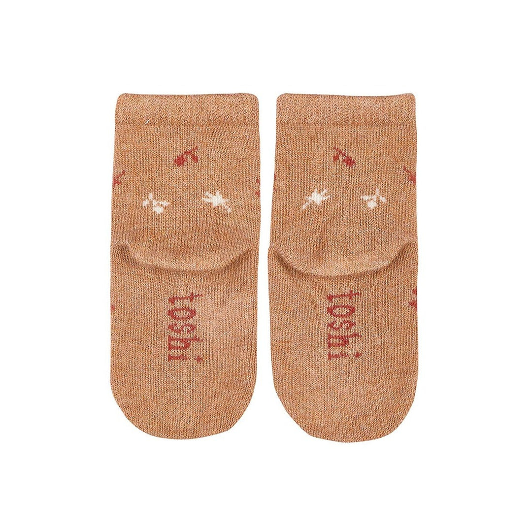 Toshi Organic Ankle Jacquard Socks - Maple Leaves