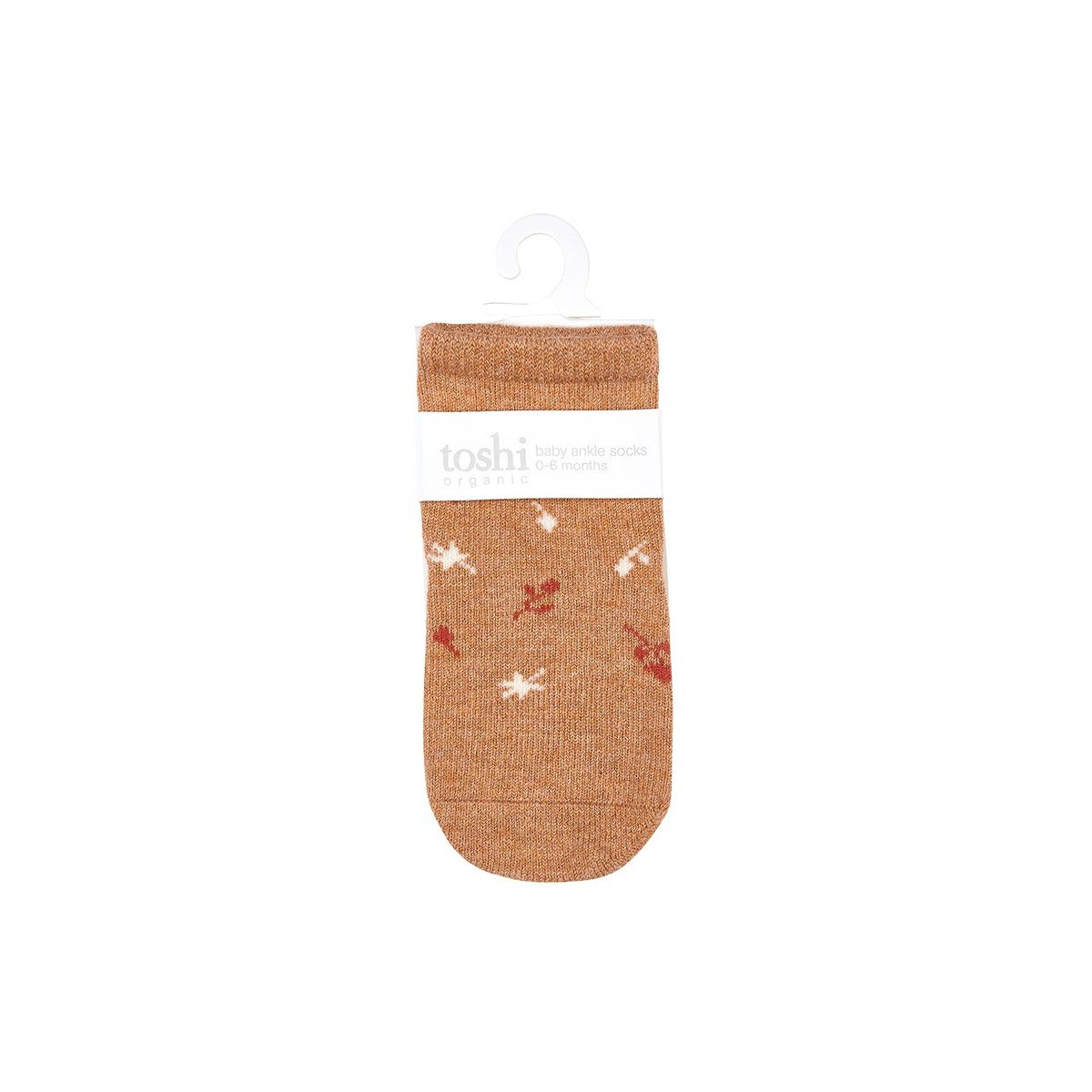 Organic Ankle Jacquard Socks - Maple Leaves