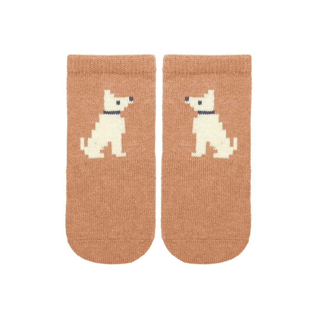 Toshi Organic Ankle Jacquard Socks - Puppy