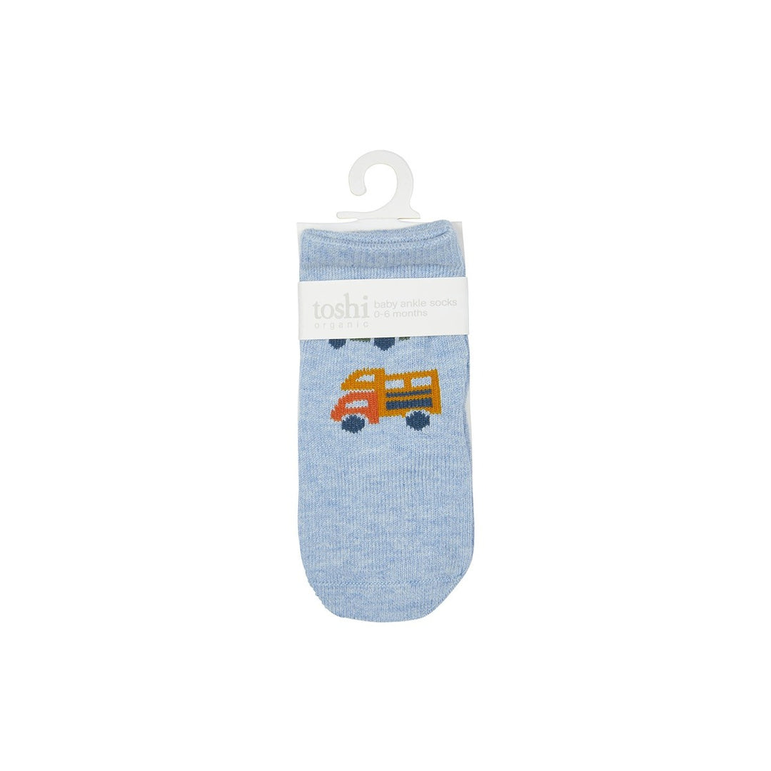 Toshi Organic Socks Ankle - Jacquard / Road Trip