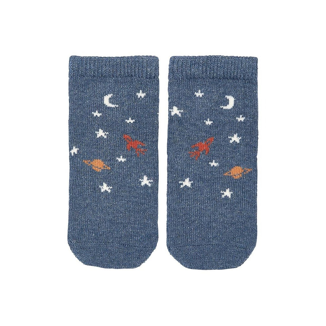 Toshi Organic Ankle Jacquard Socks - Space Race