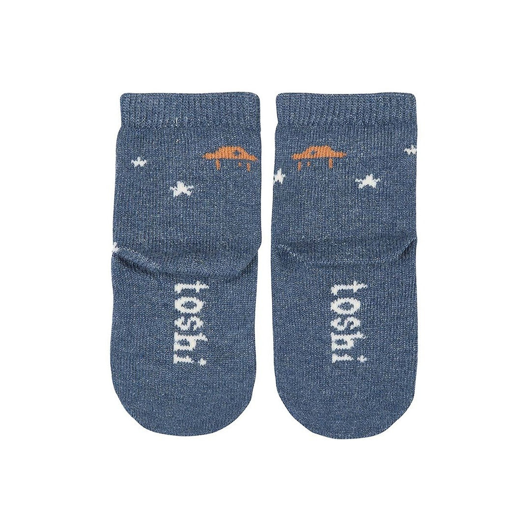 Toshi Organic Ankle Jacquard Socks - Space Race