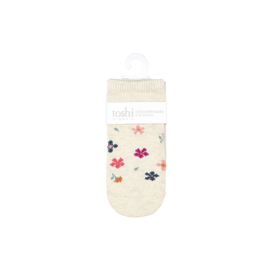 Toshi Organic Ankle Jacquard Socks - Wild Flowers