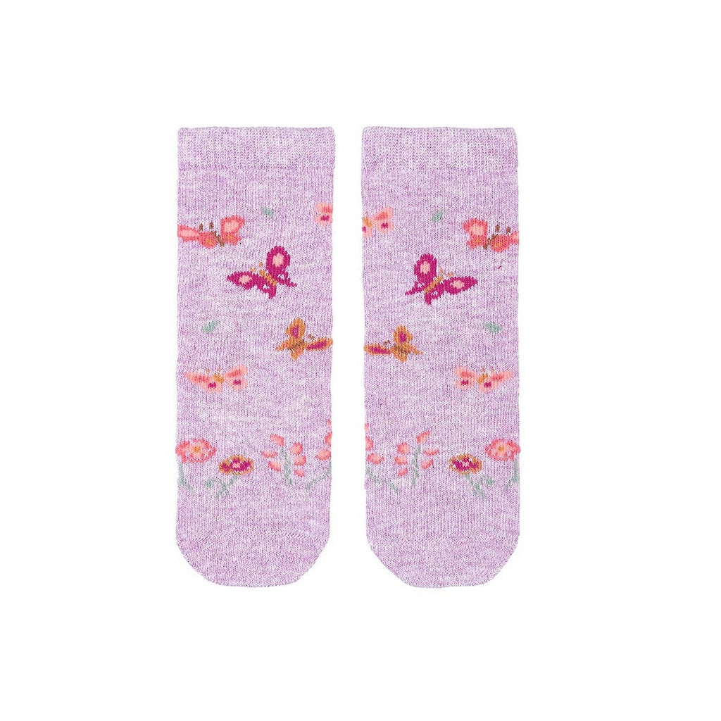 Organic Knee Jacquard Socks - Lavandula