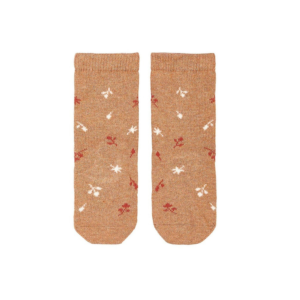 Organic Knee Jacquard Socks - Maple Leaves
