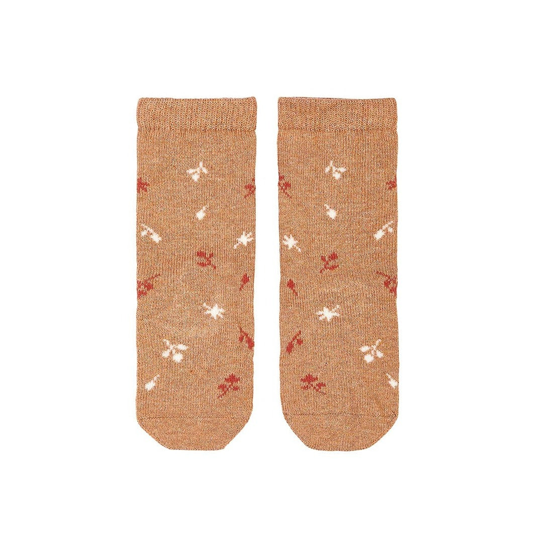 Organic Knee Jacquard Socks - Maple Leaves