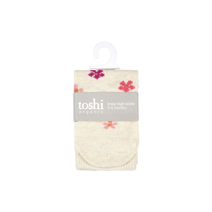 Toshi Organic Knee Jacquard Socks - Wild Flowers