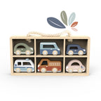 Car Display Case - 6 Vehicles Included