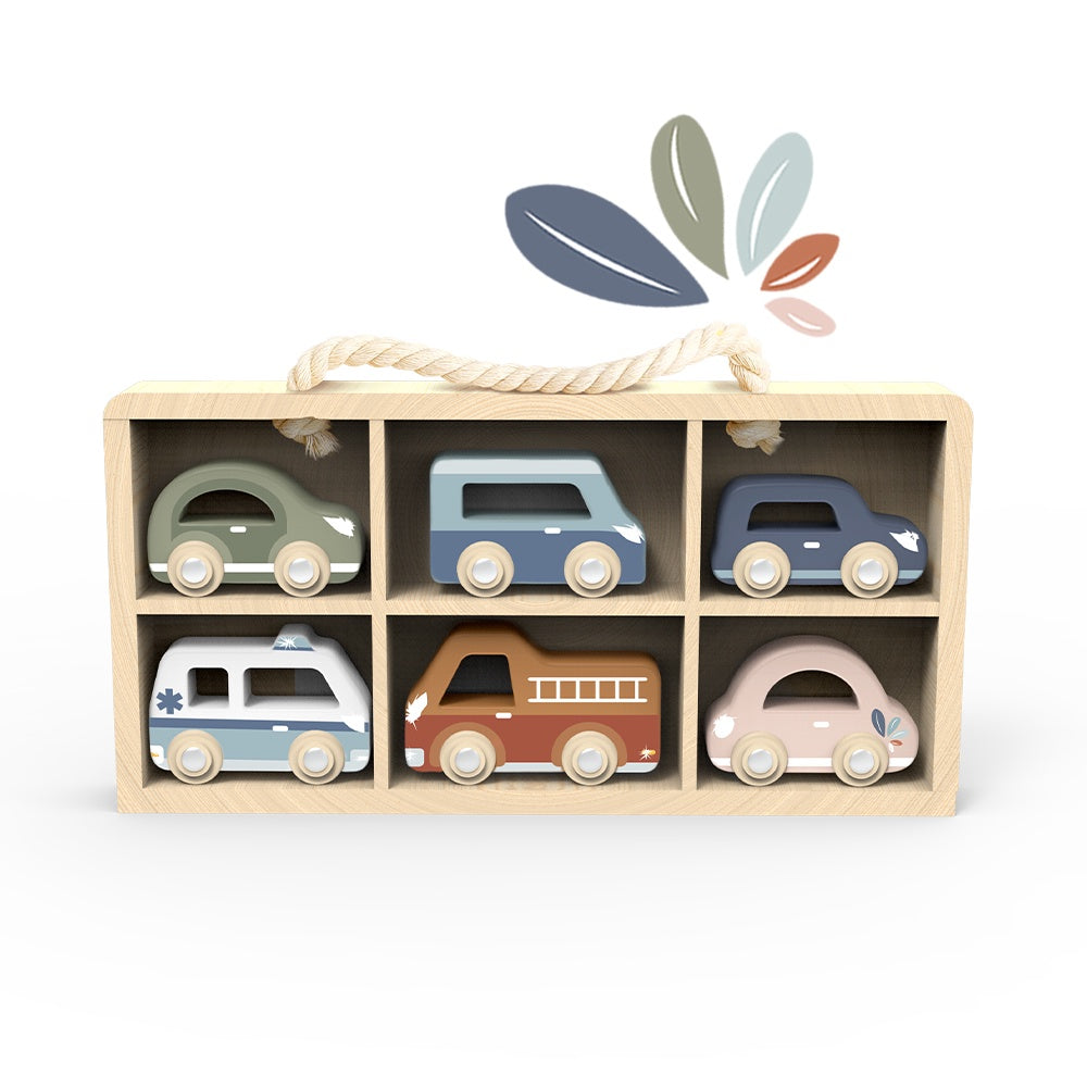 Speedy Monkey - Car Display Case - 6 Vehicles Included
