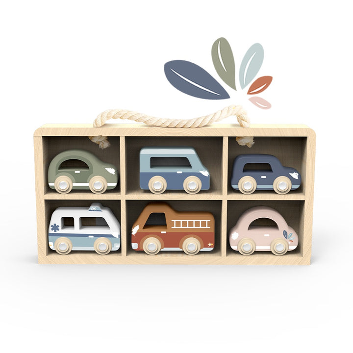 Speedy Monkey - Car Display Case - 6 Vehicles Included