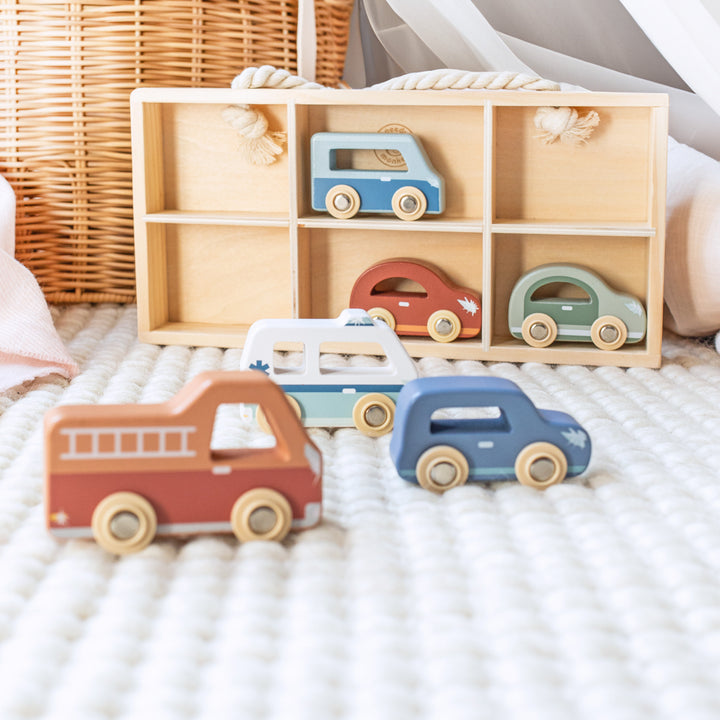 Speedy Monkey - Car Display Case - 6 Vehicles Included