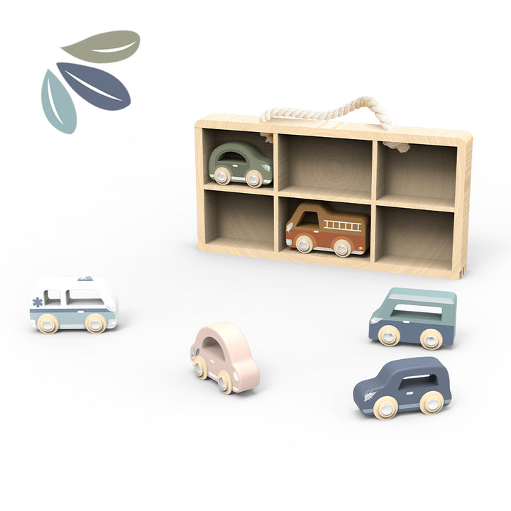 Speedy Monkey - Car Display Case - 6 Vehicles Included