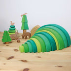Rainbow Large - Forest Green