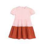 Clara Dress - Petal Pink/Flame Red