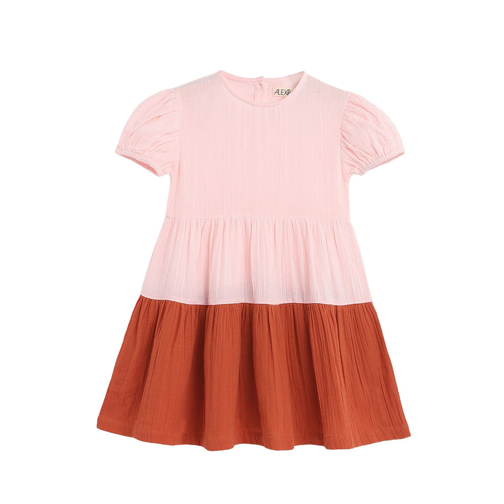 Alex and Ant Clara Dress - Petal Pink/Flame Red