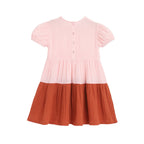 Clara Dress - Petal Pink/Flame Red
