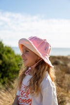 Strawberry Frayed Bucket Hat