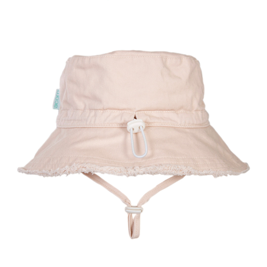 Acorn Vanilla Frayed Bucket Hat