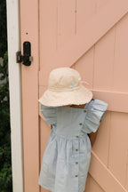 Vanilla Frayed Bucket Hat
