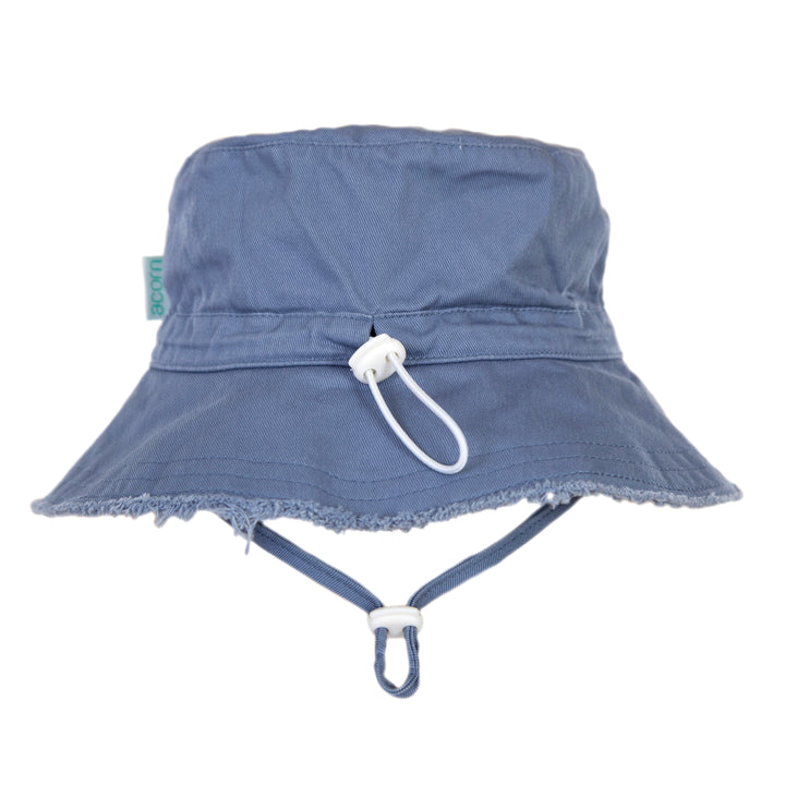 Acorn Frayed Bucket Hat - Blue