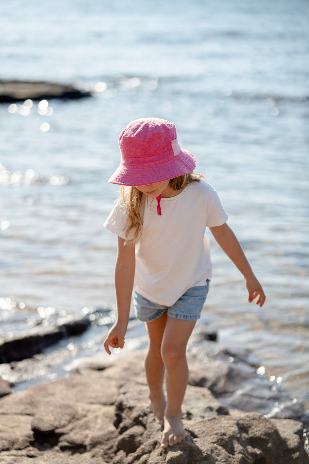 Acorn Pink Terry Towelling Bucket Hat