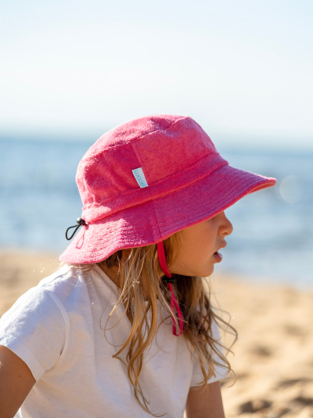 Acorn Pink Terry Towelling Bucket Hat