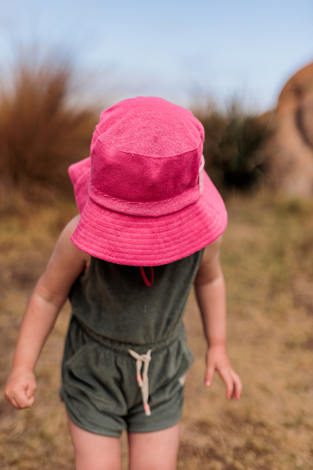 Acorn Pink Terry Towelling Bucket Hat