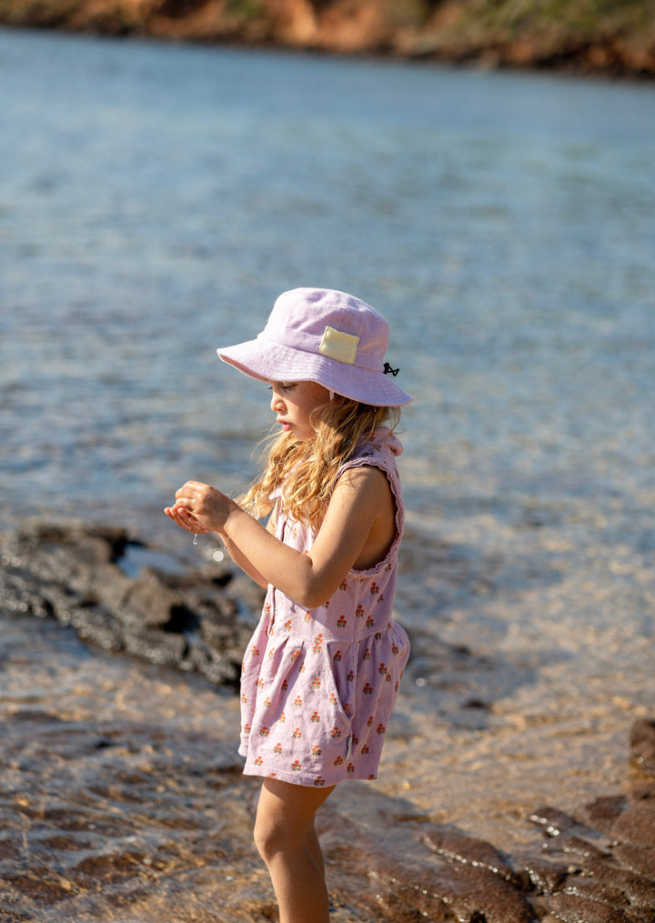 Acorn Lavender Terry Towelling Bucket Hat