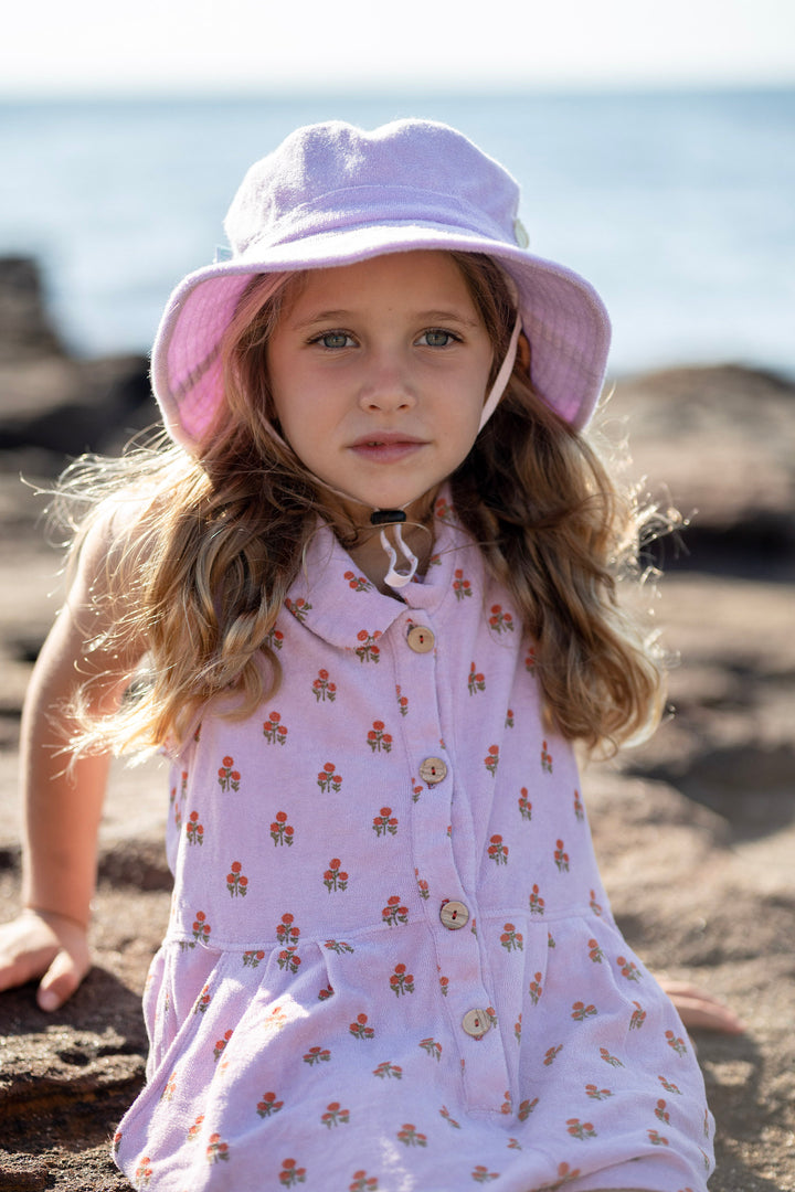 Acorn Lavender Terry Towelling Bucket Hat